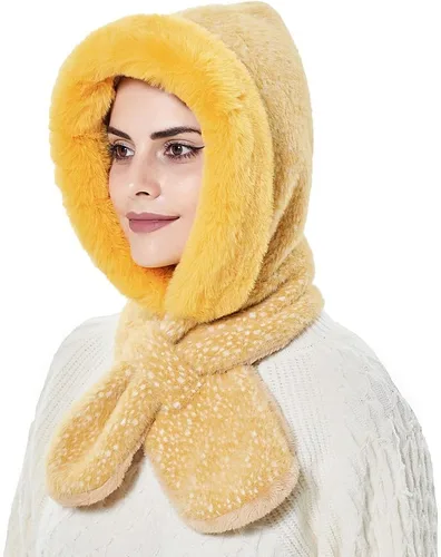 Miniatura 8 de Gorros de invierno para mujer, pasamontañas, bufanda, para clima frío, conjunto para mujer, gorro con capucha