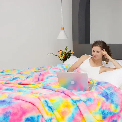 Miniatura 22 de Manta de forro polar púrpura tipo cobija - Manta de 300 GSM para sofá, cama, suave, ligera, mullida, acogedora, mantas de microfibra y cobijas