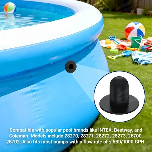 Miniatura 6 de 6 piezas de repuesto de enchufe de piscina para piscinas Bestway e Intex, enchufes de piscina de tierra, tapón de enchufe de pared, piezas de piscina