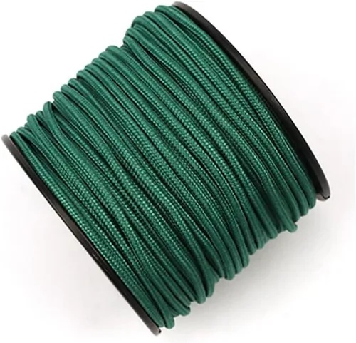 Miniatura 4 de Cuerda de nailon trenzada sólida de 1/8 pulgadas (3mm) de 164 pies, cordón paracord de 5 hebras, cuerda delgada para manualidades, multiusos
