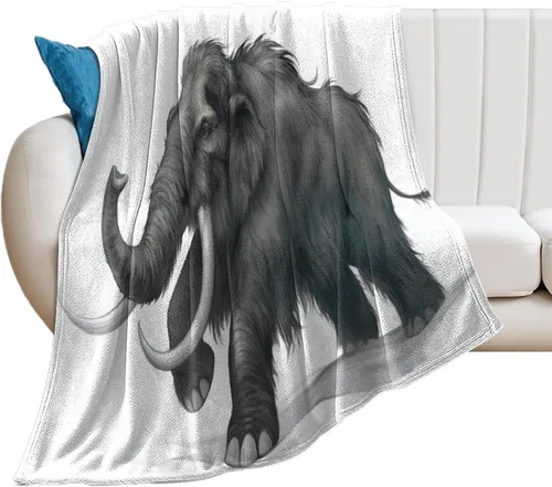 Miniatura 9 de Black Mammoth Elephant Walk Ultra Soft Flannel Fleece Bed Blanket Lightweight Cozy Throw for Sofa Couch Bedroom Premium Plush All Season Comfort