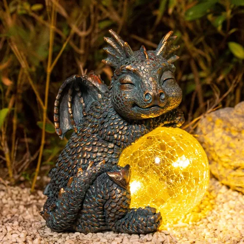 Miniatura 14 de WONDER GARDEN Estatua de Ángel Perro Durmiendo con Luz Solar - Piedra Conmemorativa para Mascotas, en Memoria de Perro, Estatuas de Tributo Cachorro