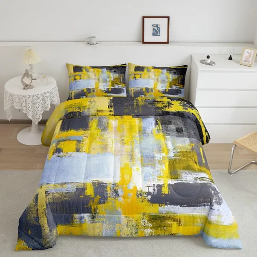 Miniatura 28 de Erosebridal Juego de ropa de cama turquesa tamaño individual para niños y niños, color verde azulado y gris degradado para niñas y adultos, relleno