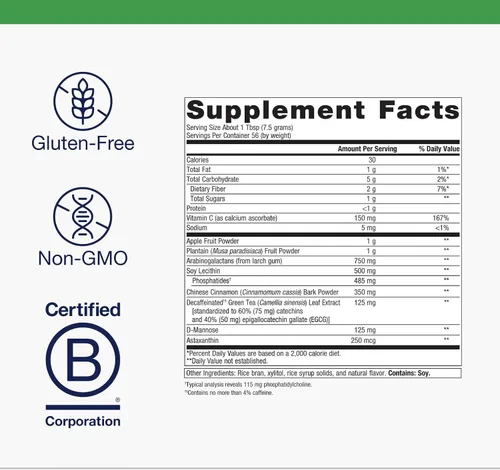 Miniatura 2 de Metagenics G.I. Support - Soporte de mucosa gástrica* - Suplemento antioxidante sin gluten y sin OMG - Apoya la salud digestiva, el alivio
