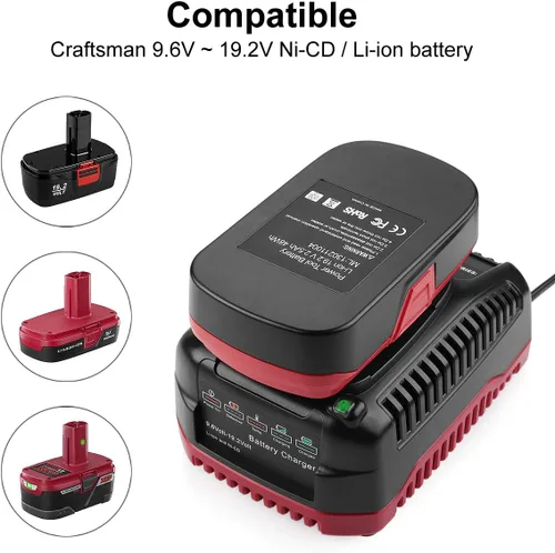 Miniatura 5 de energup Paquete de 2 baterías de repuesto de 19.2 V para Craftsman de 19.2 voltios 3.5A para C3 XCP para 130279005 1323903 130211004 11045