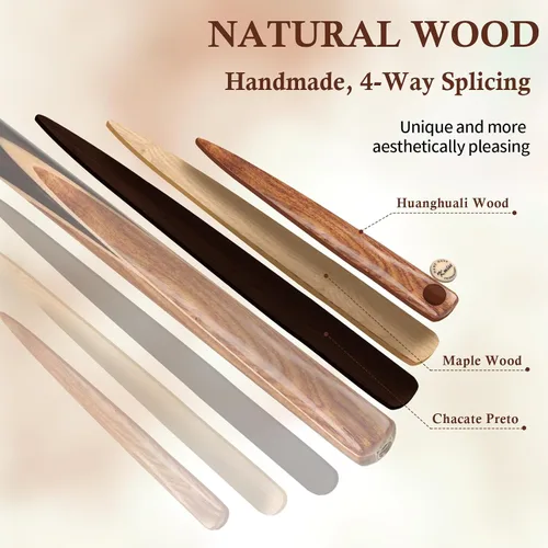 Miniatura 7 de Kmise 57 inch Pool Cue, 19oz Cue Stick with 9.5mm Professional Tip, Handcraft, Made of Chacate Preto Wood, Bar or House Use for Men or Women, Pool