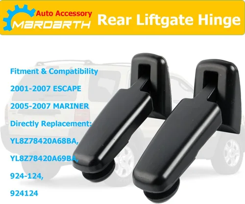 Miniatura 4 de YL8Z78420A68BA Juego de bisagras para ventana trasera Bisagras de vidrio para puerta trasera Izquierda y derecha Compatible con Escape 2001-2007
