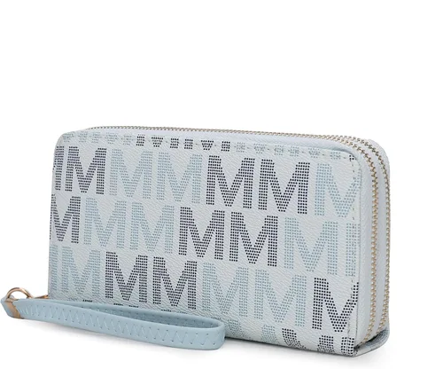Miniatura 89 de MKF Collection Mia K - Cartera de pulsera para mujer, pequeña cartera de cuero vegano para tarjetas de crédito con cremallera y bolsillo