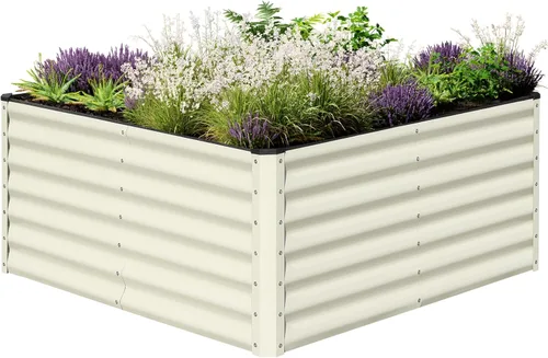 Miniatura 7 de SnugNiture Cama de Jardín Elevada Galvanizada 8x4x2 pies Cama de Cultivo Grande de Metal para Exteriores Caja de Maceta de Acero Kit para Cultivar