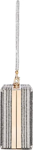 Miniatura 9 de Covelin Bolso de mano Dollar para mujer, bolso de noche con diamantes de imitación