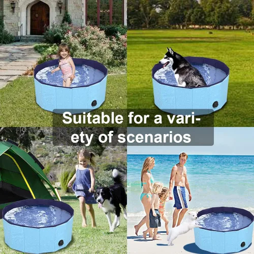 Miniatura 2 de Piscina plegable para perros, piscina para mascotas, piscina de natación para perros, piscina de natación para mascotas, PVC, antideslizante