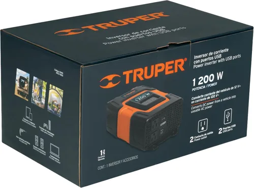 Miniatura 7 de Truper Inversor de corriente 10491 / INCO-1000-1000 W con puerto de carga USB