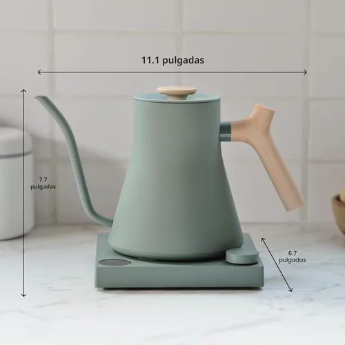 Miniatura 6 de Fellow Stagg EKG Pro Hervidor Eléctrico de Cuello de Cisne - Para Café y Té Vertido, Calentamiento Rápido, Control Preciso de Temperatura, Verde