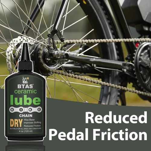 Miniatura 8 de BTAS Lubricante de Cadena de Bicicleta en Seco Cerámico 4 oz - Tinte Trazador UV - Aceite Lubricante para Bicicleta de Carretera y Montaña