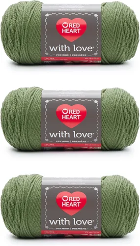 Miniatura 21 de Red Heart with Love Berry - Hilo rojo – Paquete de 3 unidades de 6.98 oz/7 onzas – Acrílico – 4 medianos (peinado) – 370 yardas – Tejido/ganchillo