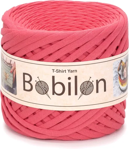 Miniatura 24 de Hilo de camiseta – 0.197-0.276 in – Cinta de punto para ganchillo, tejido, macramé, manualidades – 328.1 ft / 110 yardas – Hilo de algodón Apricot