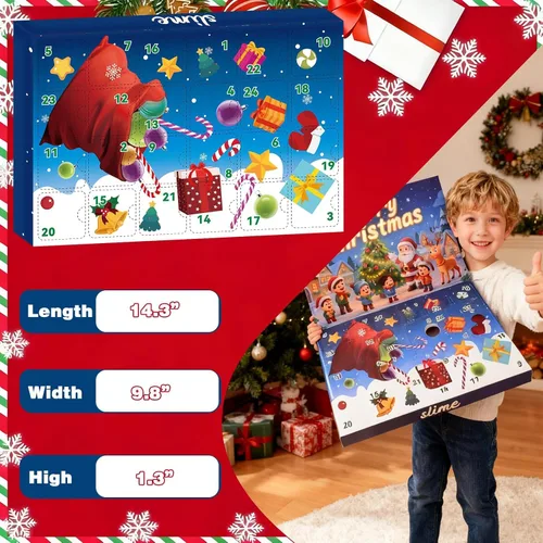 Miniatura 5 de Kit de slime de Navidad – Slime de Navidad antiadherente, suave, elástico, regalos de fiesta de slime para niños, perfecto para rellenos