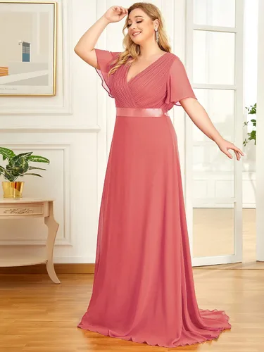 Miniatura 4 de Ever-Pretty 09890 Maxi vestido de fiesta de noche, con cuello en V doble, para mujer