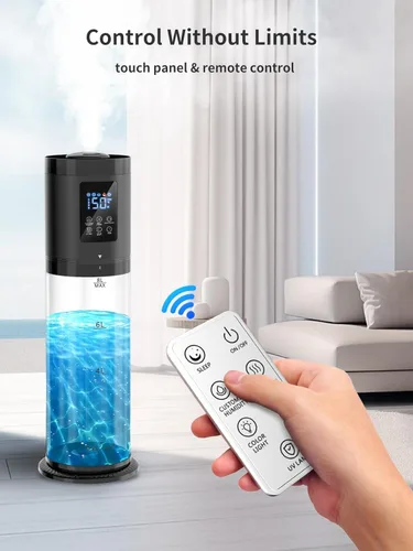 Miniatura 7 de Humidificadores de 8L para Dormitorio, 30dB Silencioso, Cobertura de 500 pies², Tiempo de Funcionamiento de 60H, Llenado Superior, Humidificador