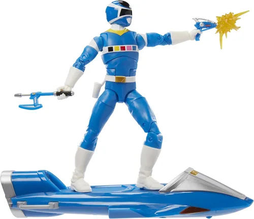 Miniatura 3 de Power Rangers Lightning Collection in Space Blue Ranger & Galaxy Glider - Figura de acción coleccionable de 6 pulgadas, múltiples accesorios