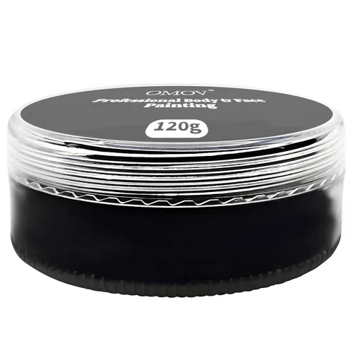 Pintura facial negra de 4.23 oz (4.23 0z), no tóxica, kit de pintura facial activada por agua para niños y adultos, paleta de pintura facial de gran