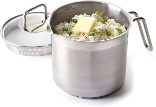 Miniatura 3 de Norpro Olla múltiple de 8 tazas con tapa de colado 19 litros plata