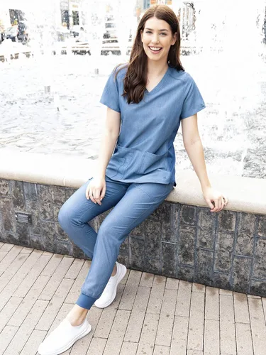 Miniatura 5 de Med Couture Touch - camisa de uniforme médico con cuello en V para mujer