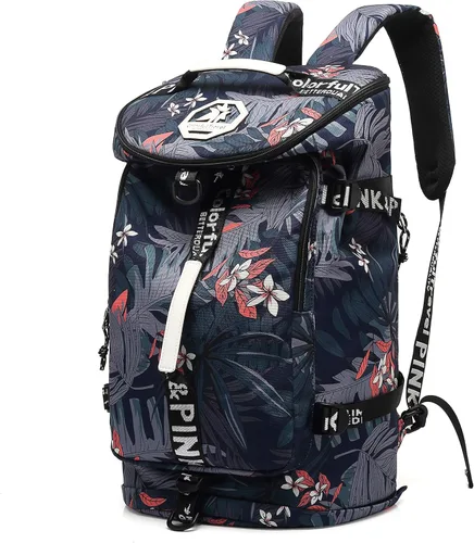 Miniatura 26 de Kalesi Bolsa de lona para gimnasio, 4 vías, impermeable, con compartimento para zapatos, para viajes, deporte, senderismo, laptop