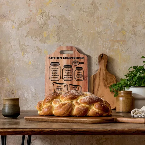 Miniatura 4 de Tabla de conversión de cocina rústica, arte de pared de madera, tabla de conversión de medidas, letrero decorativo, utensilios de cocina, utensilios