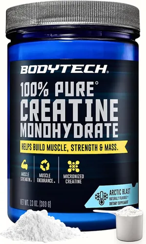 Miniatura 9 de BODYTECH Polvo de Monohidrato de Creatina 100% Puro - Micronizado para Máxima Absorción - Apoya la Fuerza Muscular y Potencia de Salida - Sin Sabor