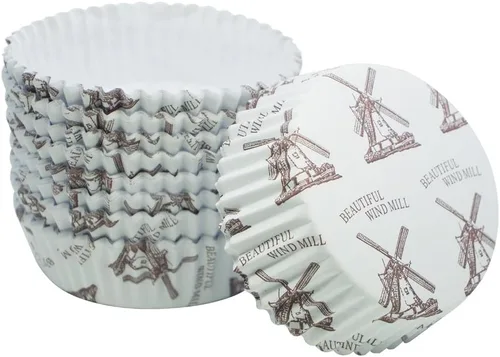 Miniatura 3 de Taza de papel antiadherente desechable con volantes y forma redonda, paquete de 100 (3.5 pulgadas)