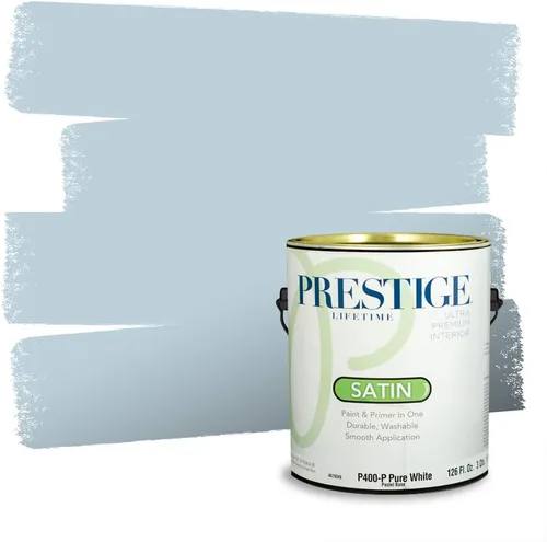 Miniatura 1127 de Pintura Exterior + imprimación PRESTIGE, todo-en-uno, 1 galón, acabado mate, color comparable al Valspar* Royal Gray* VS151-Gris real