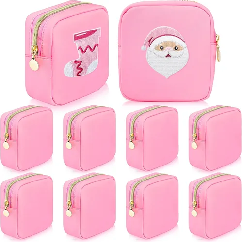Miniatura 9 de Giesiery 9 mini bolsas de maquillaje a granel de nailon para cosméticos, bolsa de viaje, bolsa organizadora de artículos de tocador, bolsa pequeña