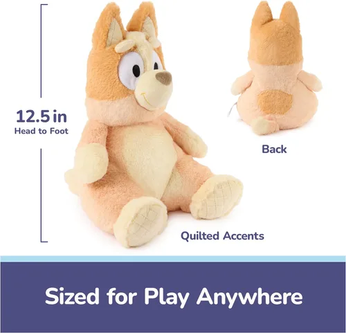 Miniatura 4 de GUND Peluche oficial de Bingo Oh So Snuggly, peluches de Bluey, juguete sensorial de peluche para bebés y niños pequeños, naranja, 12.5 pulgadas