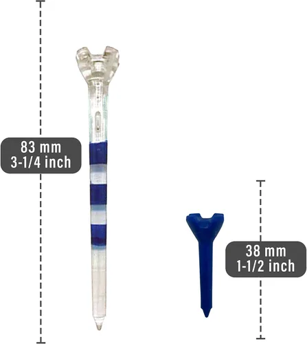 Miniatura 3 de Zario Tees de Golf 3 1/4 con Combo de Tees de Golf 1 1/2 Pulgadas, Tees de Golf de Plástico - Casi Irrompibles - 50 Unidades Azul