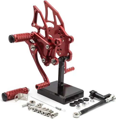 Miniatura 3 de PROCNC Billet Juego de estriberas traseras para motocicleta, reposapiés totalmente ajustables, apto para YZF R25 R3 2014-2021 MT-25 MT-03 MT25 MT03