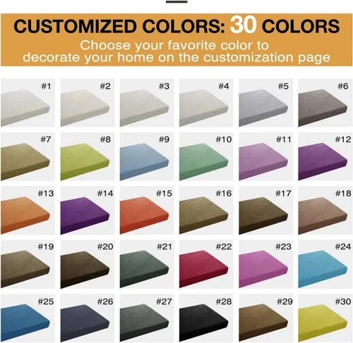 Miniatura 2 de Cojín de banco de tamaño personalizado, 30 colores, cojín de asiento de ventana panorámica, espuma gruesa de tapicería de 1.18 pulgadas, 1.97