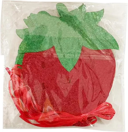 Miniatura 5 de TSJ Decoración de guirnalda de fresas con purpurina y bayas para colgar, recuerdos de fiesta temática de fresas para fiesta de cumpleaños, baby