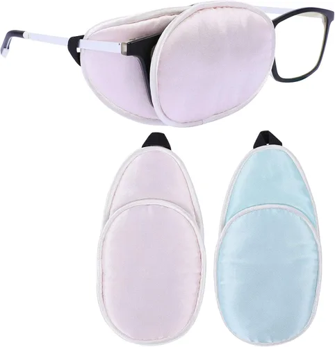 Miniatura 19 de eZAKKA Parches para ojos para adultos, parche ocular médico para gafas, parche ocular médico de seda para parches de ojo vago para mujeres
