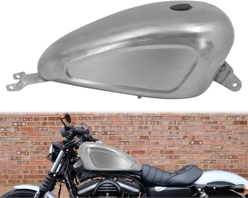 Miniatura 8 de Tanque de combustible para motocicleta de 3.3 galones, tanque de gasolina de 12.5 L, apto para Harley Sportster XL 883 1200 2007-2022 (estilo A)
