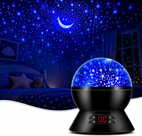 Miniatura 8 de MOKOQI Proyector de luz nocturna de dinosaurio para niños, juguetes para habitación de niños, rotación de 360 grados con luz de proyección