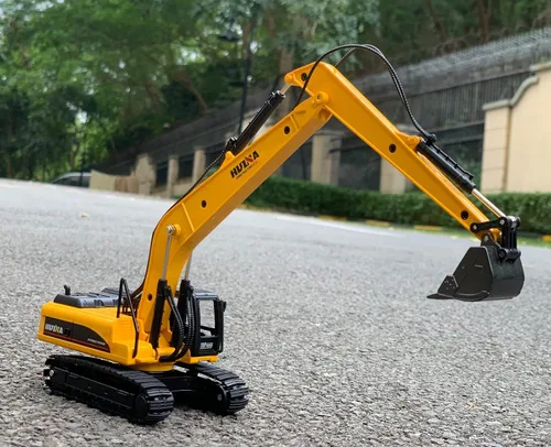 Miniatura 7 de Gemini&Genius Juguete de excavadora de largo alcance para niños, juguetes de excavadora de vehículos de construcción resistente, compartimento