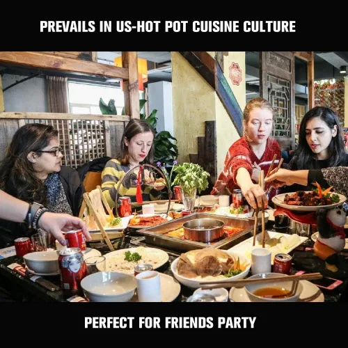 Miniatura 7 de olla de acero inoxidable de grado alimenticio 304 Shabu Shabu con divisor y tapa para estufa de inducción, estufa a gas, olla de sopa de doble cara