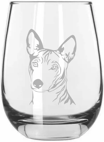 Miniatura 339 de Sakhalin Husky Dog - Copa de vino grabada personalizada de 15.25 onzas sin tallo