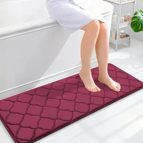 Miniatura 15 de OLANLY Alfombra de Baño de Espuma Viscoelástica de 24 x 16 pulgadas, Ultra Suave y Absorbente, Alfombras de Baño Antideslizantes, Cómodas, Lavables