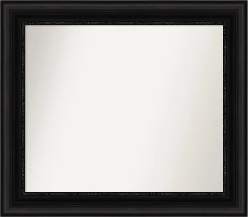 Miniatura 540 de Amanti Art Espejo personalizado, espejo de baño negro puente, espejo de pared o espejo de tocador de baño sobre el fregadero (26 x 26 pulgadas)