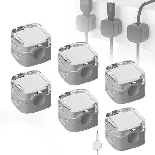 Miniatura 9 de Organizador de cables magnéticos 2026, paquete de 6 cables de carga, organizador de cables magnéticos, soporte de almacenamiento, soporte
