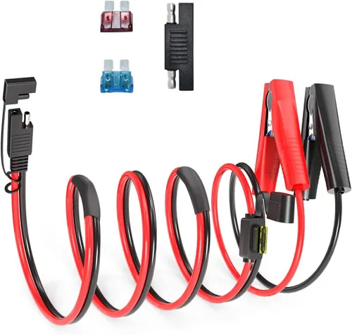 Miniatura 18 de ELFCULB Cable de extensión de enchufe de alimentación SAE a conector SAE, puerto de pared lateral SAE de montaje en panel de 14 AWG de 2 pies