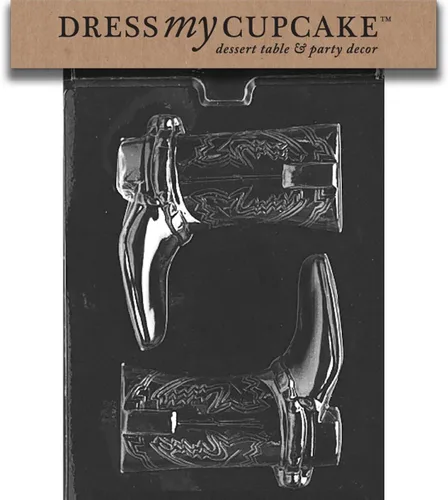 Molde de caramelo de chocolate, botas de vaquero para caja especial