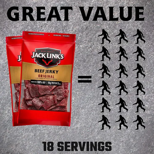 Miniatura 8 de Jack Link's Carne seca original, 9 onzas (paquete de 2) + palitos de ternera, original, 0.92 onzas (20 unidades) - Gran aperitivo para el día a día